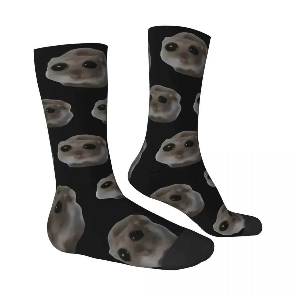 Dit ben ik als je zelfs zorgen Sad Hamster Meme Sokken Mode Kousen Herfst Antislip Unisex Heren Sokken Zachte Grafische Hardloopsokken