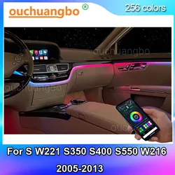 Ouchuangbo Ambient Light For S W221 S350 S400 S550 W216 2005-2013 Atmosphere RGB Ambiente Lamp Kit Backlight environmental