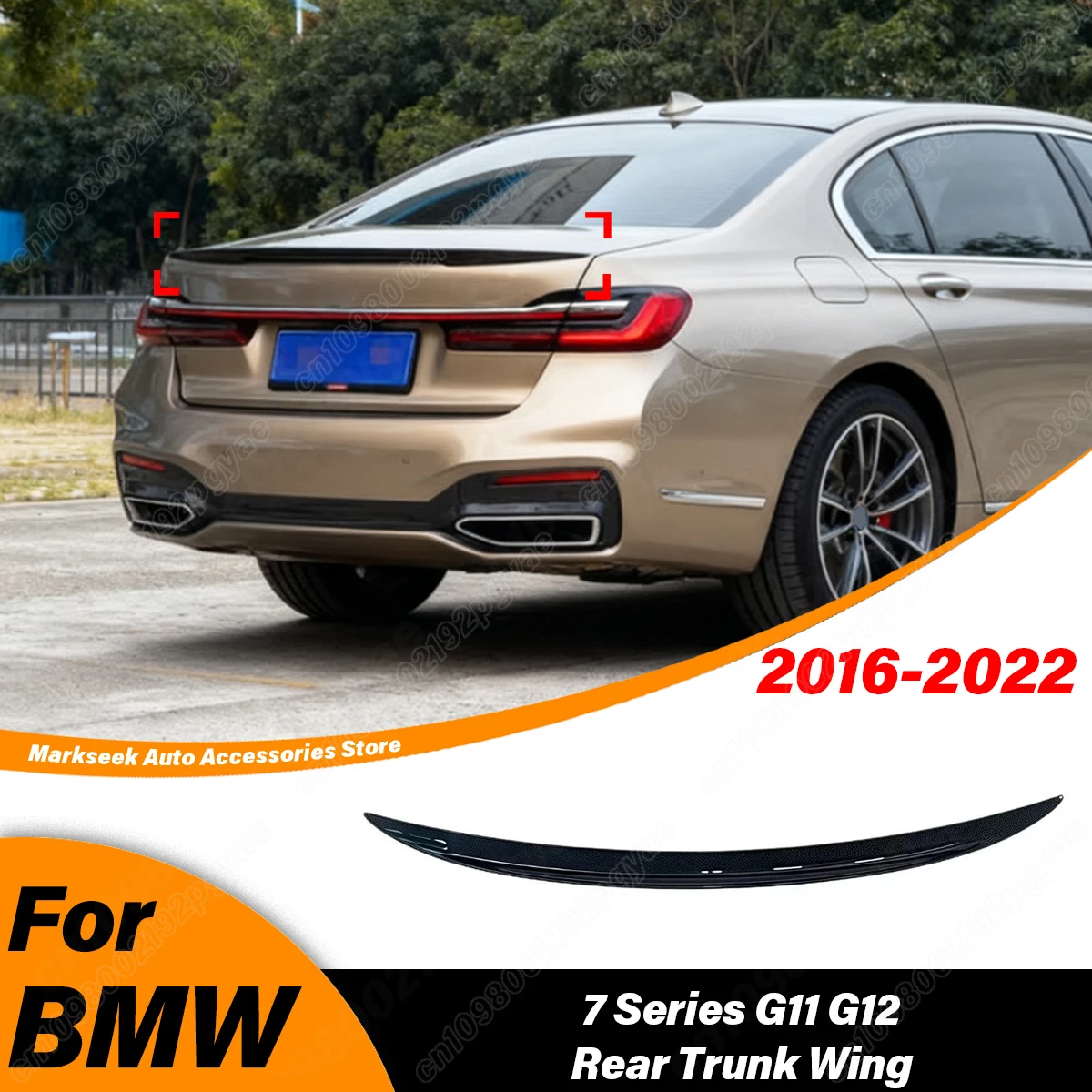 

For BMW 7 Series G11 G12 2016 2017 2018 2019 2020 2021 2022 Car Trunk Spoiler Spoiler Wing Fixed Wing Body Modification Kit