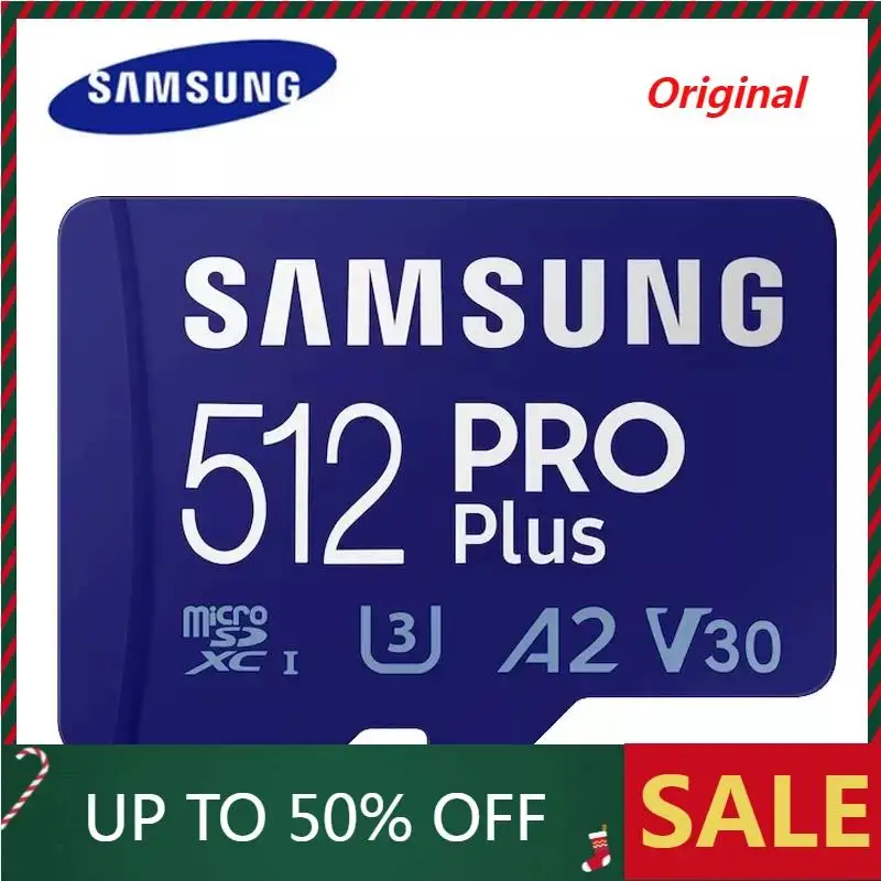 New Samsung Memory Card PRO Plus Camera TF 128GB 256GB 512gb 180MB/S Write120MB/S C10 U3 V30 Micro SD SDXC 4K Video Phone study