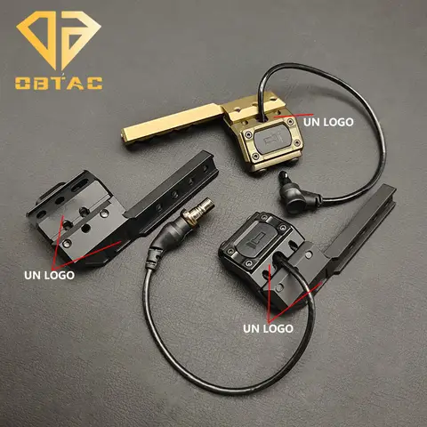 전술 금속 모드버튼 압력 스위치, M300 M600 손전등 및 DBAL NGAL 레이저용, 언마운트 사이드 익스텐션 브래킷 마운트 포함