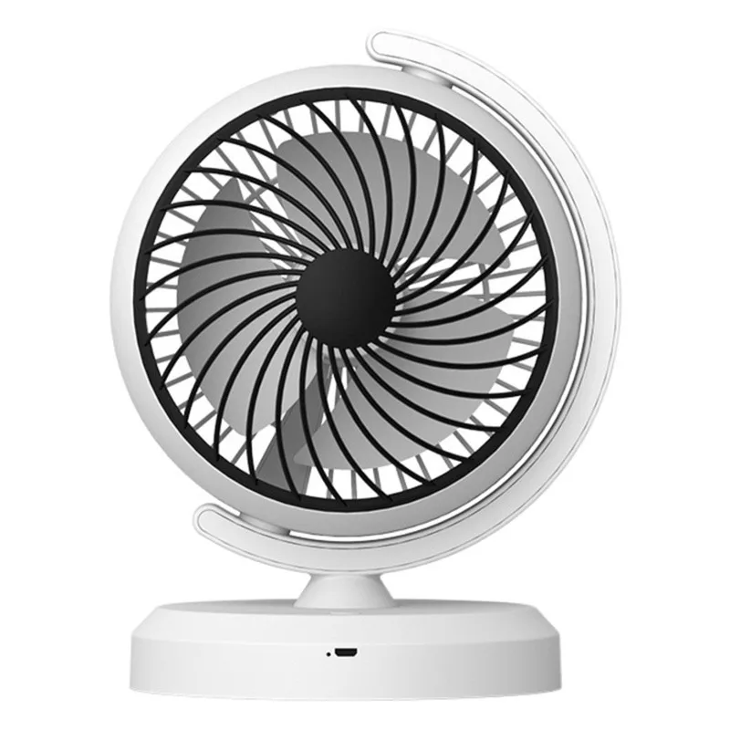 KEOL-USB-Powered Desktop Air Circulator Fan With Multifunctional Globe Design And Ambient Light For Home Office