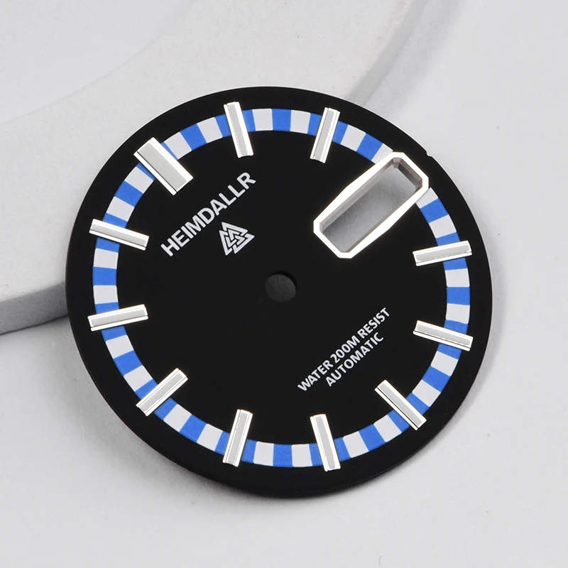 28.5mm HEIMDALLR Watch Dial SKX007 Turtle 3.8 o'clock Dial C3 Super Luminous Watch Accessories for NH36 movements watch dial