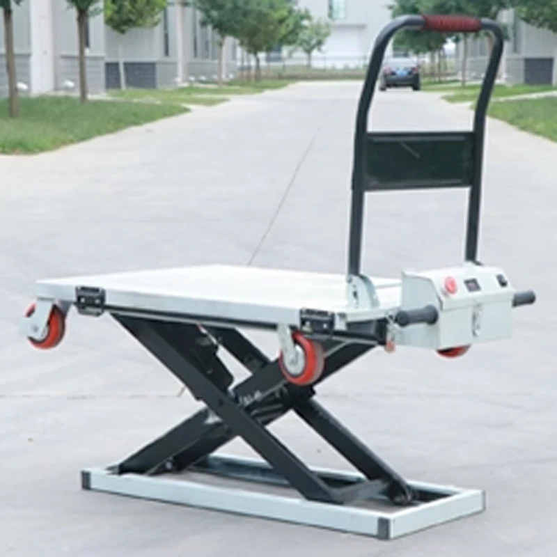 Electric Lift Truck Electric Hydraulic Lift Portable Vehicle-Mounted Scissor Lift Flatbed Truck Electric Hand Truck(Customized) view 6