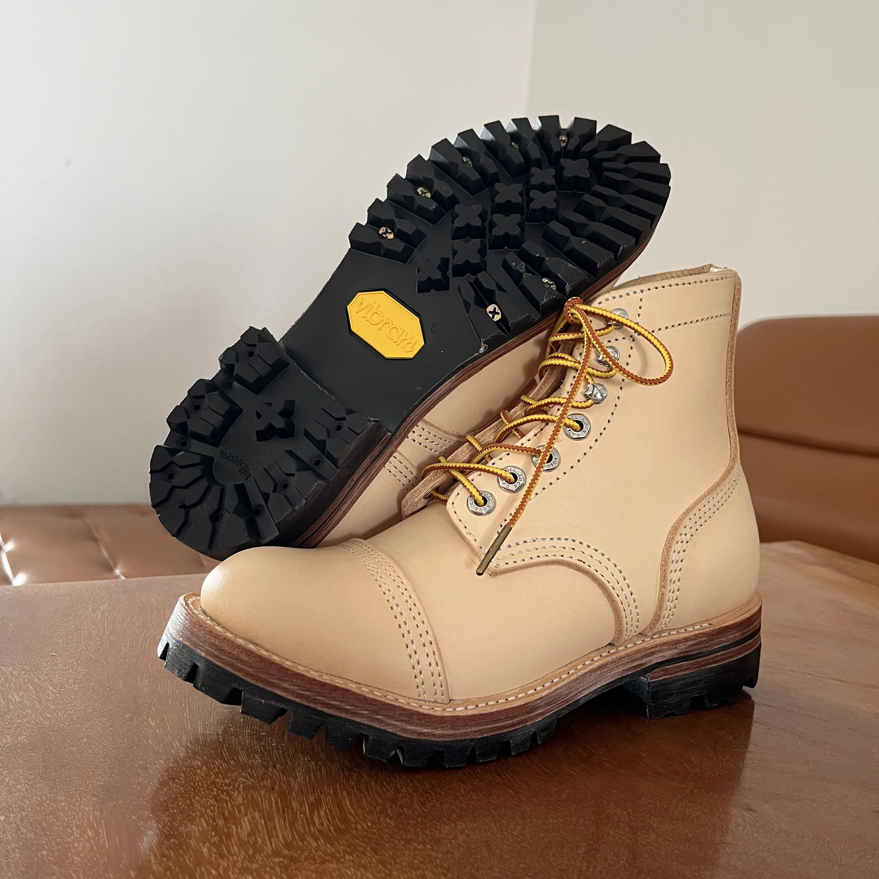 VT812 RockCanRoll  Genuine Italian Vegetable Tanned Cow Leather Goodyear Welted Boots Handmade Durable Footwear Size 35-52