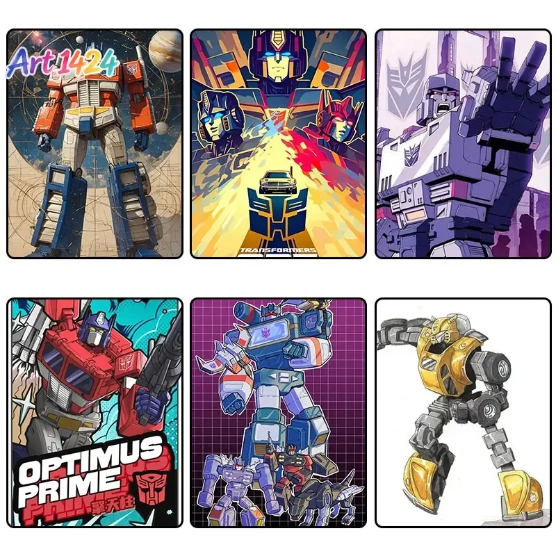 Movie Transformers Canvas Decorative Painting Poster Sci-fi Character Bumblebee Optimus Prime Pattern Printing Living Room