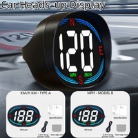 2024 New HUD GPS Speedometer Universal Car Heads-up Display 2.7inch MPH Speed ​​Meter with Compass Over Speed ​​Alarm