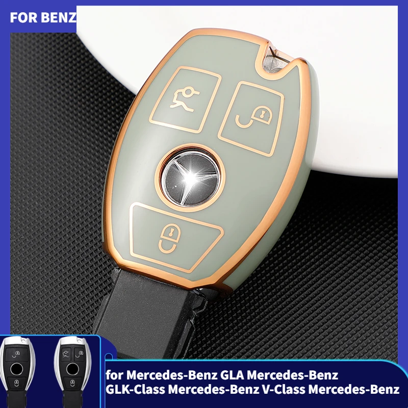 TPU 2/3Button Key Case Cover Shell Fob for Mercedes Benz W204 W463 W176 W251 W205 A200 A260 A C R G Class GLA CLA GLK GLC CLS