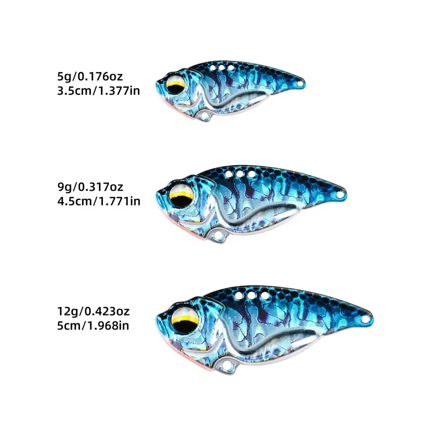 VIB Spoon Fishing Lure 5g 9g 12g Metal Spinner Fishing Bait Crankbait Bass Artificial Hard Baits Cicada VIB Fishing Tackle view 3