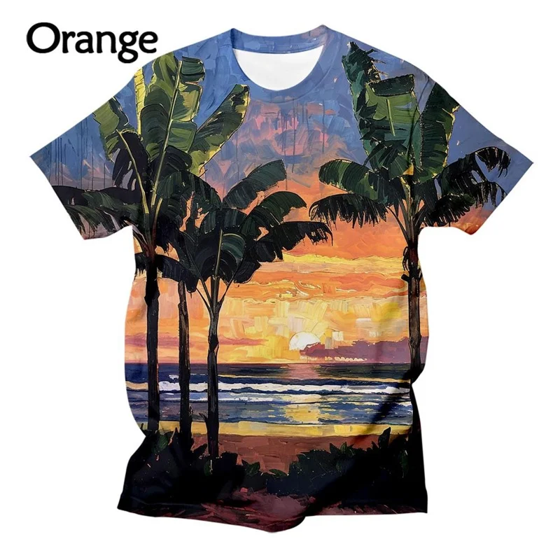 New Summer Hawaiian 3D Printed T Shirt Funny Fashion Personalized T-shirt Seaside Cool Tshirt Top Men Women Vacation Casual Tops