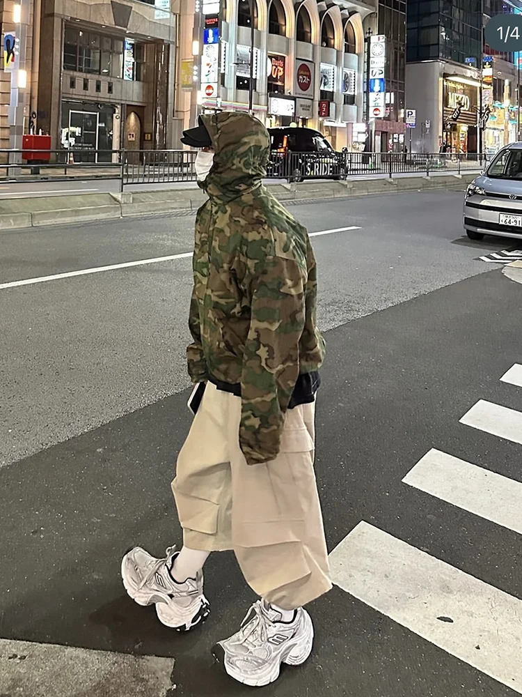 

New Nonnod Learl Military Sle Waed Outdated Camouflage Jaet Outdoor Windbreaker ex ort Sve Long Coat