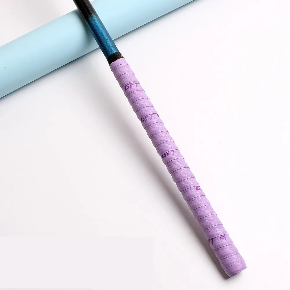 PU Badminton Handle Wrap Tape Anti Slip Texture Sweat Absorbent Fishing Rod Grip Tape Elastic Cushioning Adhesive End Strips