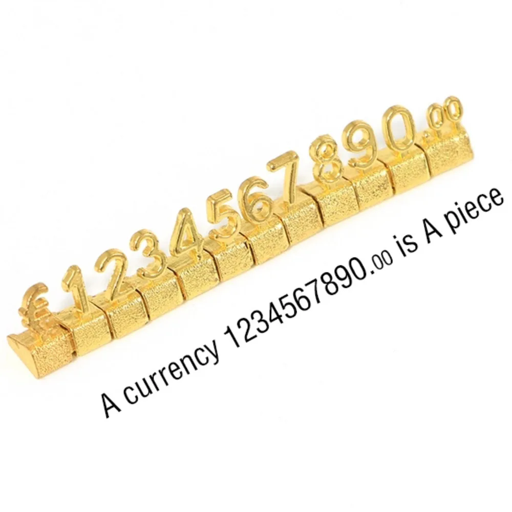 10 Pcs 3d Metal Jewelry Price Display Cube Set Adjustable Mini Numbers Jewelry Price Cubes Tag