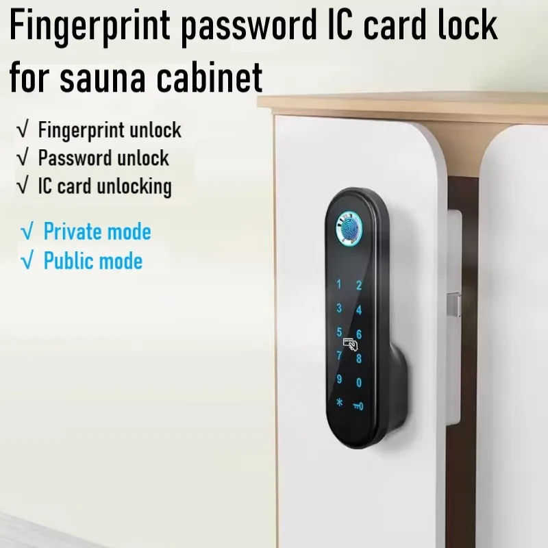 

Sauna Cabinet Door Lock Fingerprint Drawer Lock Fingerprint Password IC Card Unlock Smart Lock Zinc Alloy Smart Electronic Locks