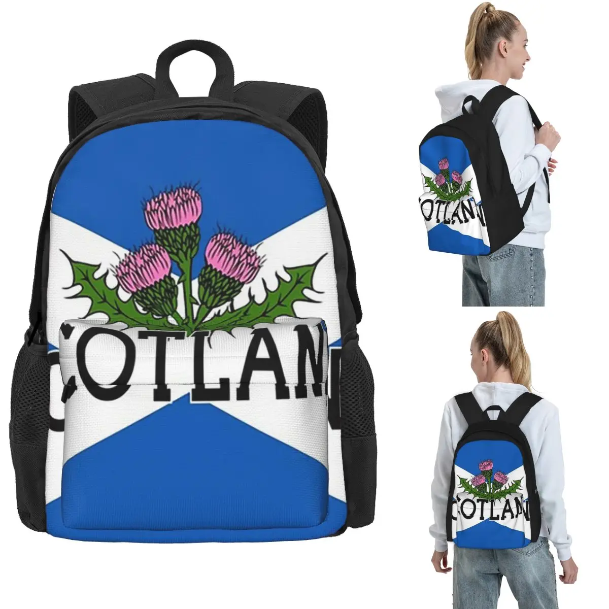 Scotland Saltire Flag Scottish Pride Backpack Hot Sale Daypack Large Capacity Children BookBag School Bag Shoulder Bags for Men