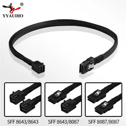 Mini SAS HD data cable, embedded server, hard drive, Raid cable, Mini SAS 8643 to SFF 8087, 50cm 100cm 200cm