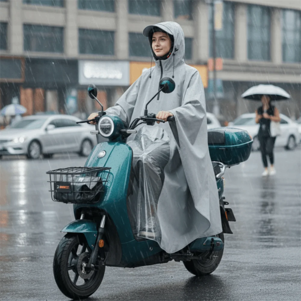 

Thickened Electric Scooter Raincoat Single Person Windproof Rainproof Raincoat Light Luxury Waterproof Full Body Raincoat