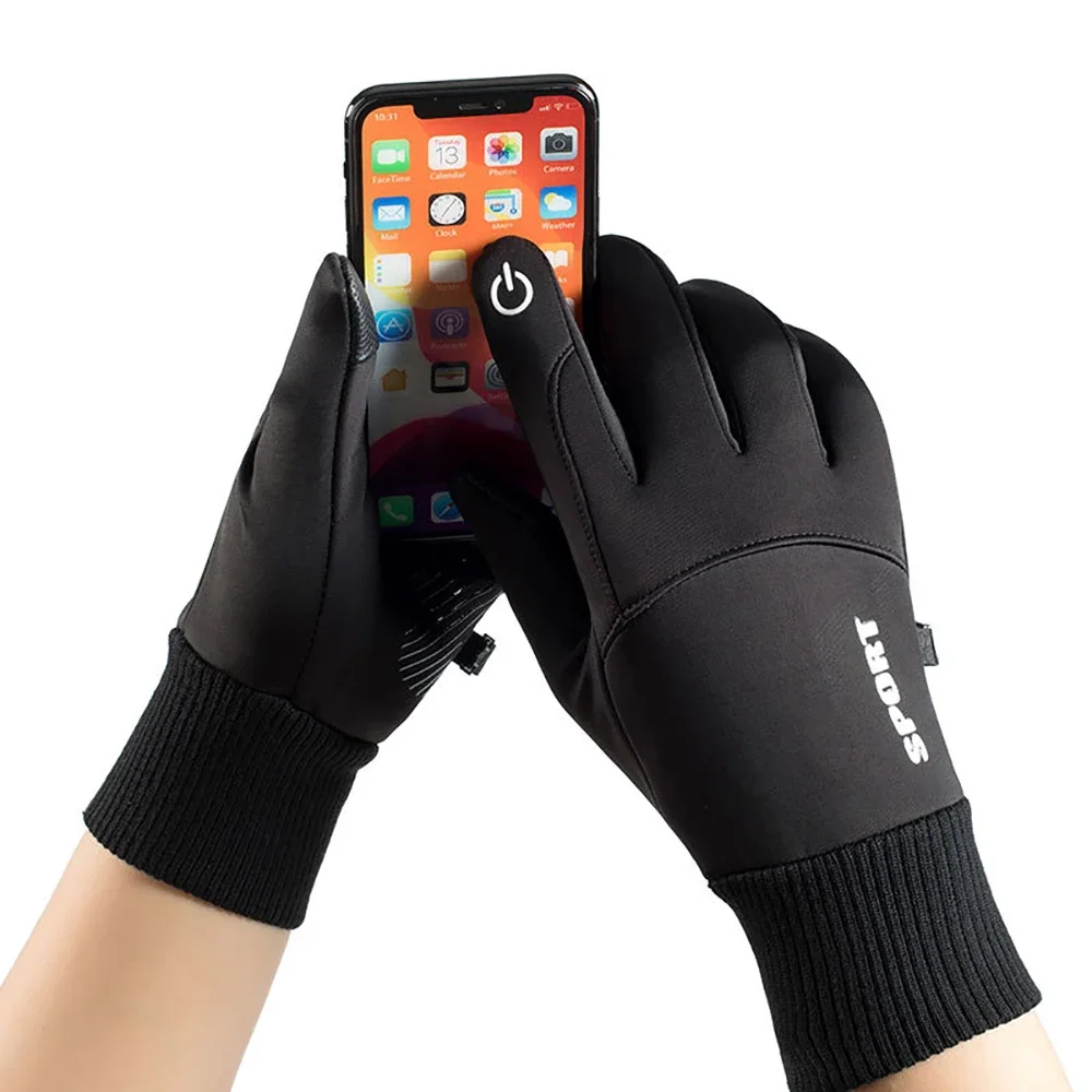 Gants de sport thermiques étanches pour hommes et femmes, écran tactile, parfaits pour le cyclisme, 1 paire Course à pied, conduite, randonnée, marche, travail