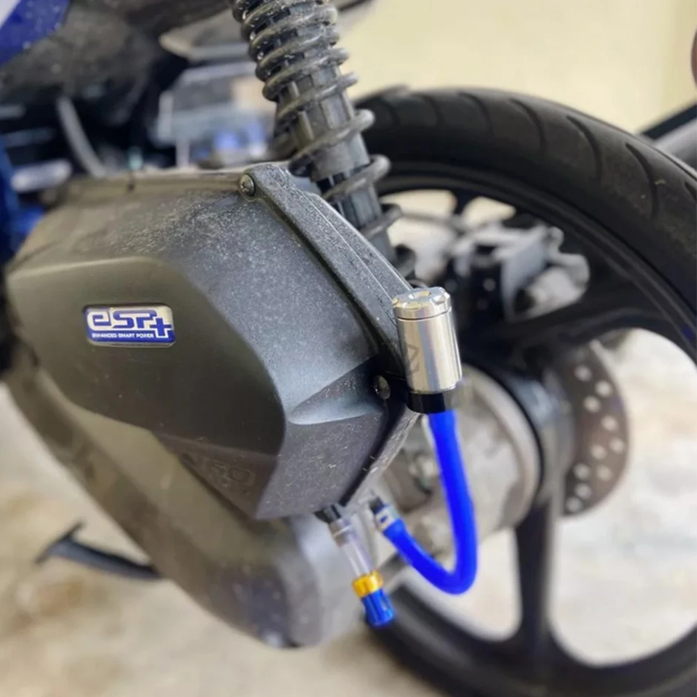 Motorcycle CNC Rear Brake Fluid Reservior Cup Tube Filter Drain Hose For YAMAHA EXCITER 155 150 V1 V2