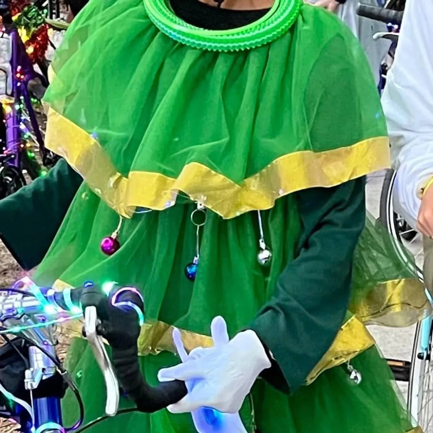 New  Christmas Tree Costume Tulle Layered Ruffle Dress  Costumes For Party Stages