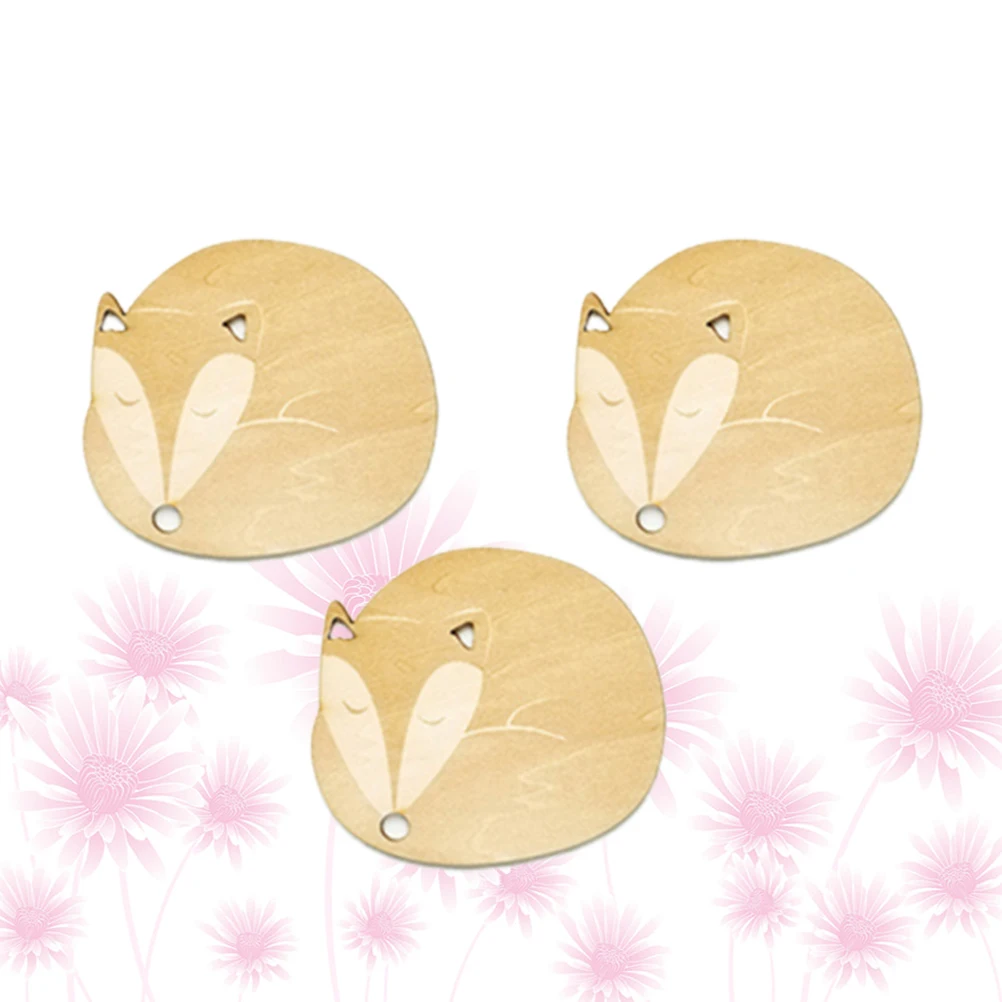 

3 Pcs Wooden Christmas Placemat Tableware Non-slip Mats Cartoon Coasters Round Cup
