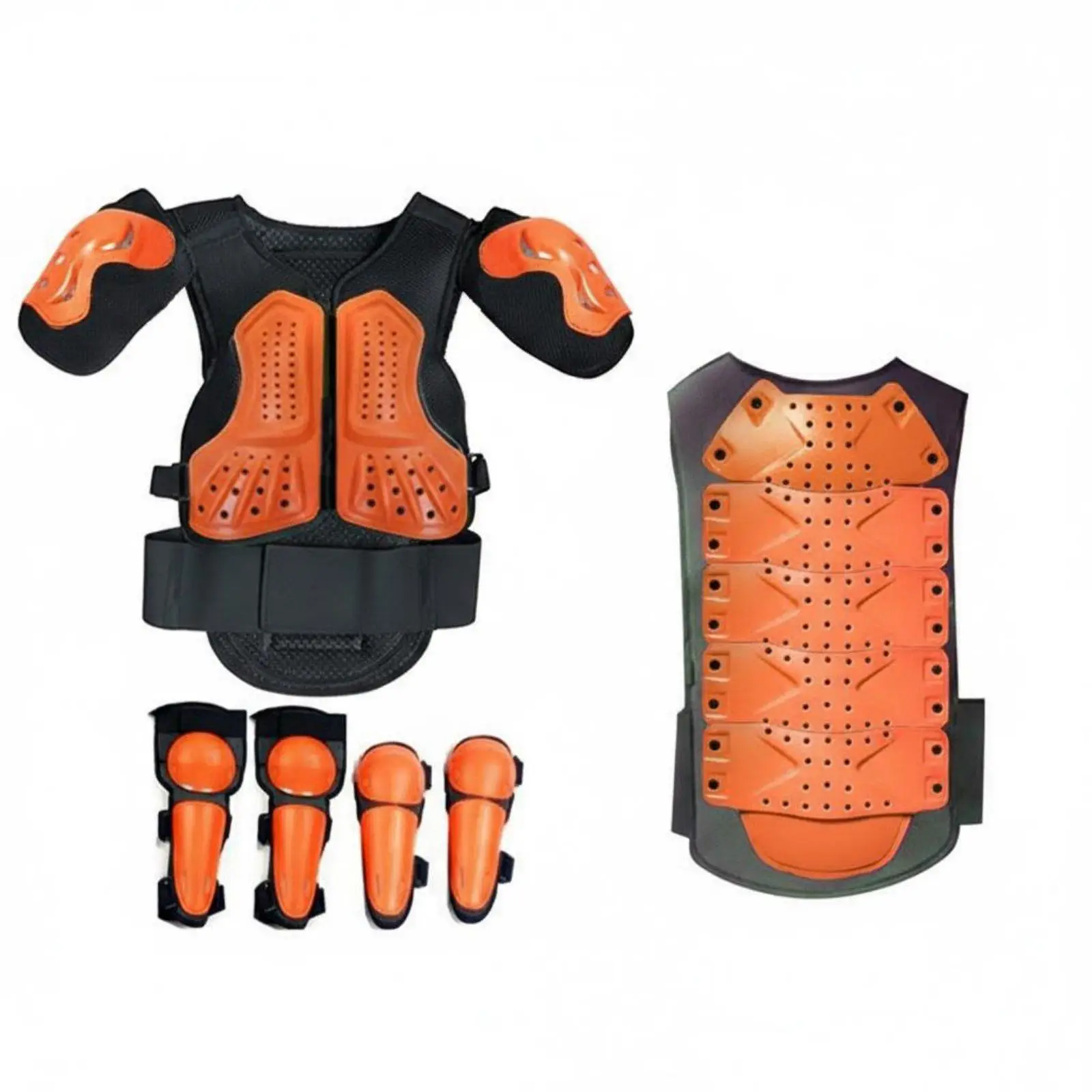 Kid Motocross Armor Suit Breathable Mesh Polyester Construction for Biking Skiing Roller Skating with Customizable Fit