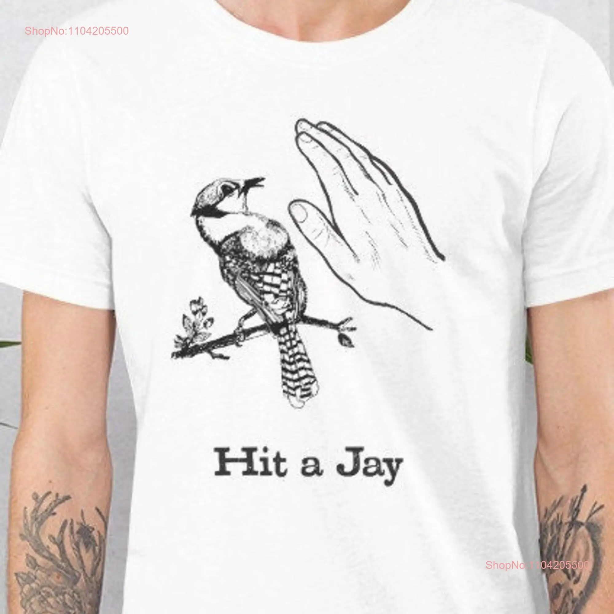 Hit A Jay T Shirt Funny Stoner Minimalist Casual Smoker Witty Saying Bird long or short sleeves