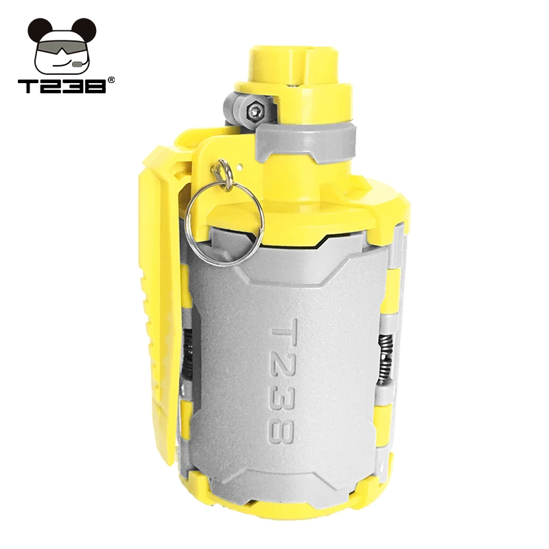 

T238 Yellow Grey Toy Grenade Water Bomb Paintball Tactical Props Time-Delayed Water Beads Bomb Toy for Nerf Gel Ball Airsoft