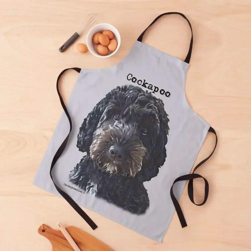 Black Cockapoo Dog Apron Dress men's barbecue Apron