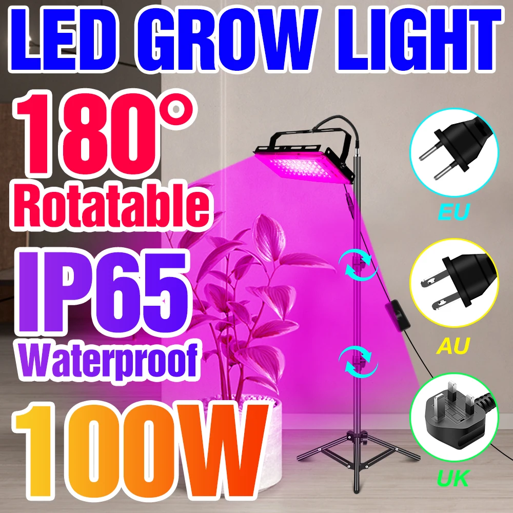 Full Spectrum 220V LED Phyto Lamp Cultivation Greenhouse Flower Seeds Planting Grow Lighting 25W 50W 100W Hydroponic Growth Lamp