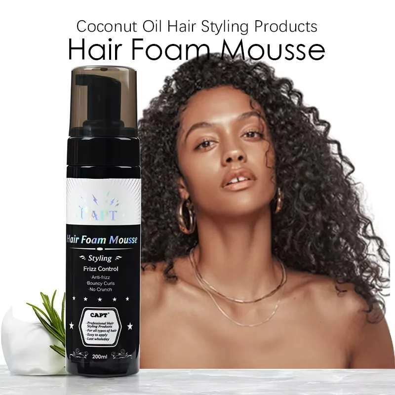 Mousse para Peinar el Cabello de 200 ml, Crema para Peinar el Cabello Rizado, Potenciador Natural de Rizos, Productos para el Cuidado del Cabello para Mujeres u Hombres