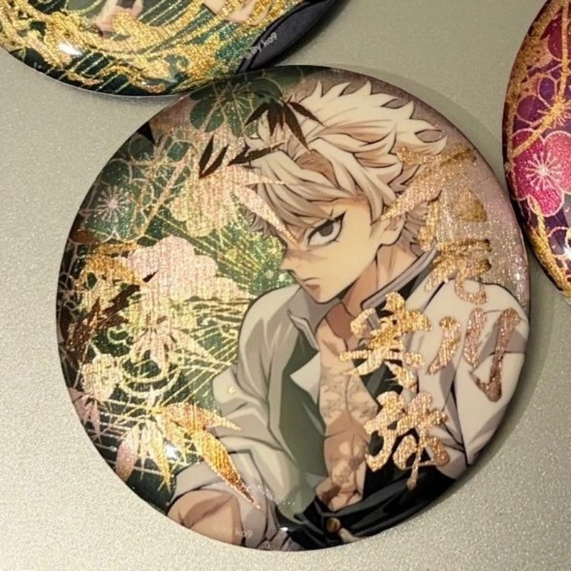 58mm Demon Slayer Blade Peripheral Badge, Giyu Shinobu Character Brooch, Anime Lapel Pin Decorative Gift