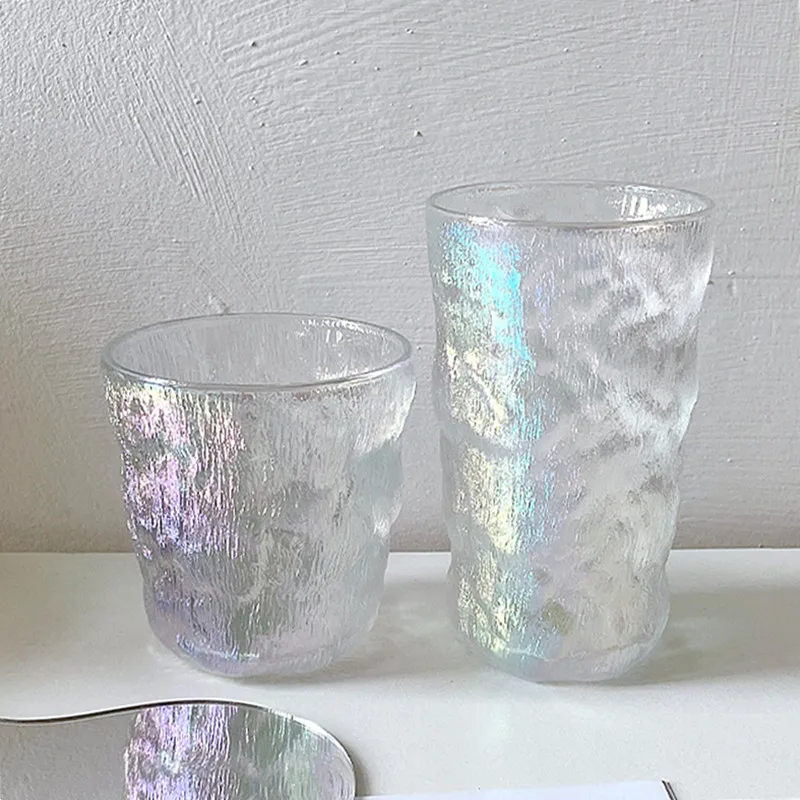 Verre coloré Glacier tasse Simple ménage luxe coloré arbre motif verre verres à boire jus whisky Cocktail verres à boire