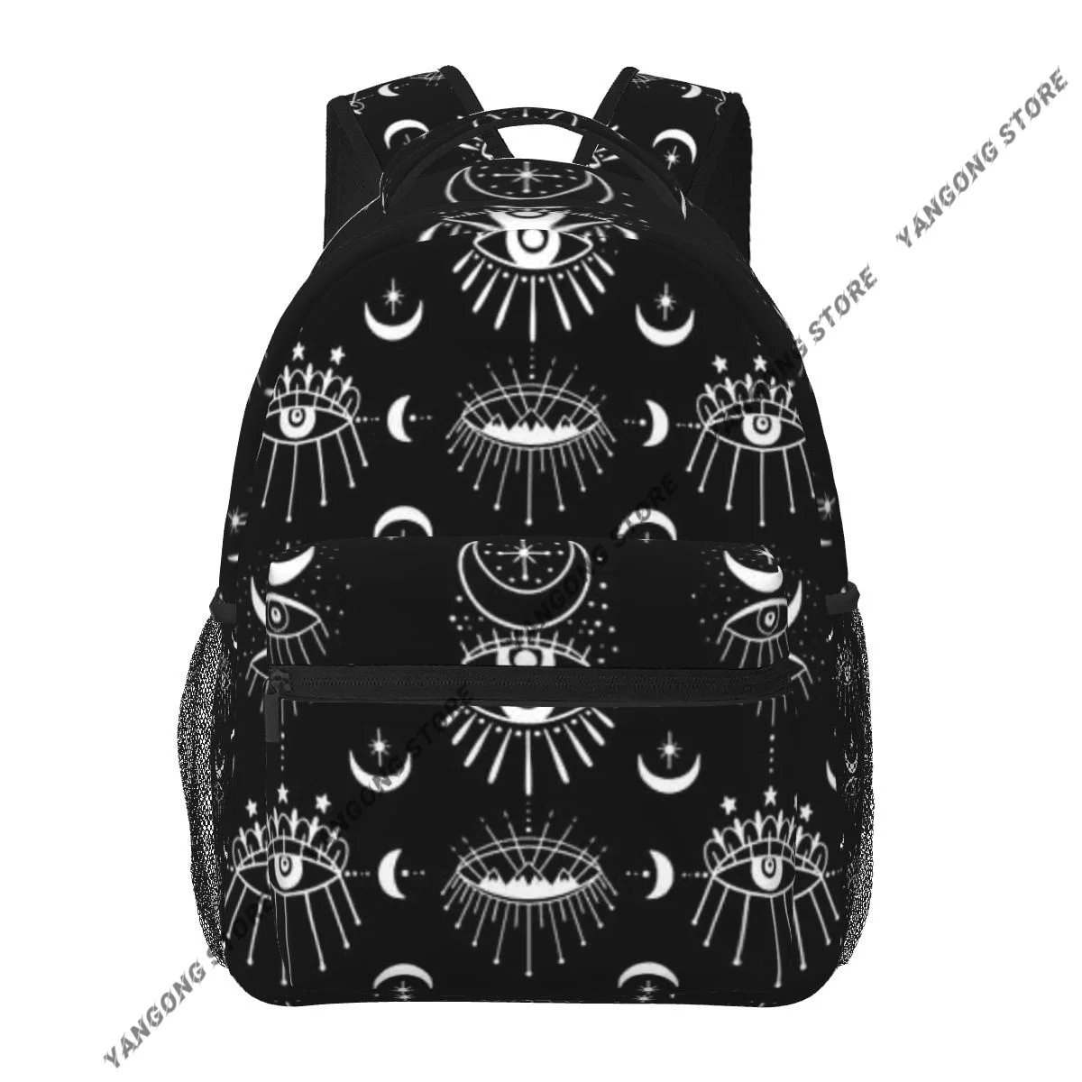 Fashion Backpack Women Men Unisex Students Backpacks Mystic Hamsa And Evil Eye Symbol Travel bag Bookbag
