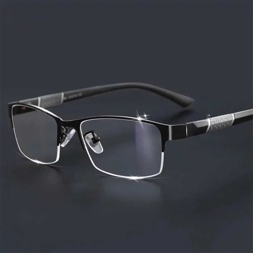 Half Frame Blue Light Blocking Glasses Flat Glasses Fashion Comfortable Transparent Glasses Anti Radiation Glasses For Men