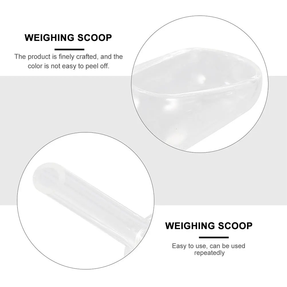 

2Pcs Weighing Scoop Glass Funnels Borosilicate for Laboratory Sample Transfer Weighing Tool Accurate Measurement