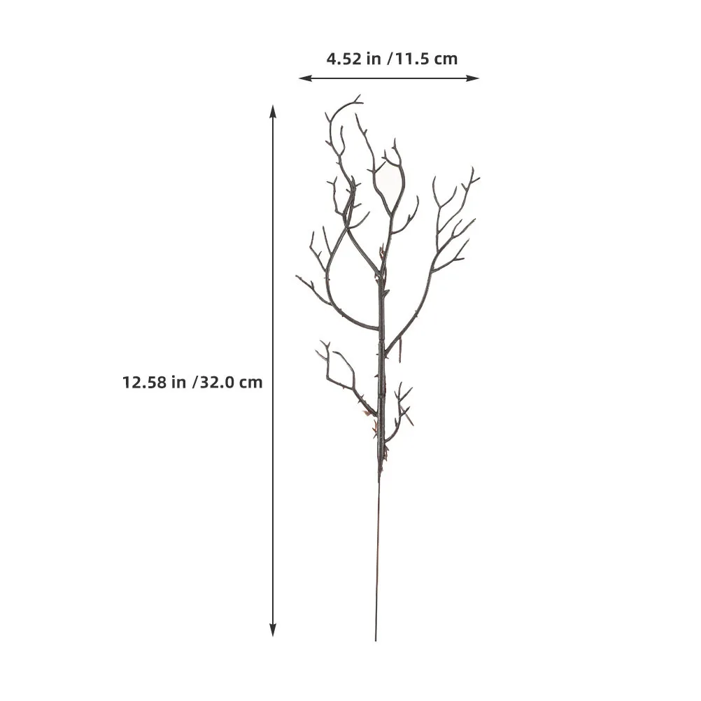 

8Pcs Black Artificial Branches Plastic DIY Craft Stems Decorative Vase Filling Home Table Wedding Decor Halloween Plants