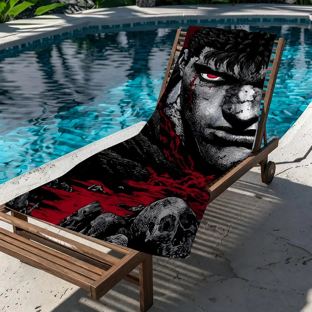 Anime B-Berserk Towel Beach Towel Quick Dry Absorbent Bath Towel For Swimming Gym Camping Outdoor Sunbathing