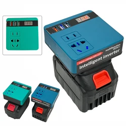 220V Inverter Intelligent Battery Lithium Battery Transformer With Current Display Outdoor Work Inverter Power Tool Accessories