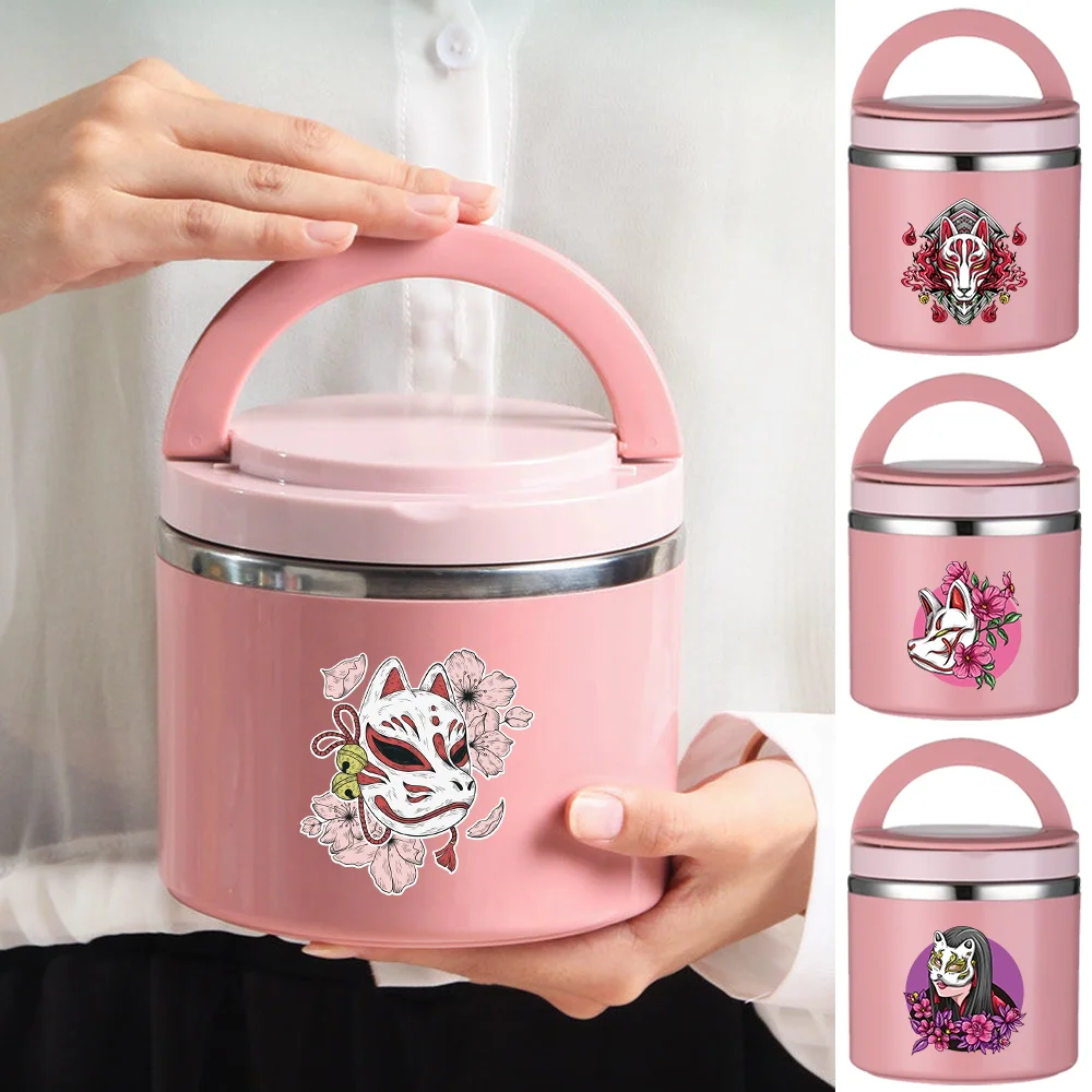 

Insulated Soup Cup Children School Student Mask Print Office Solid Color Bento Box Lightweight Single Layer Picnic Thermal Jar