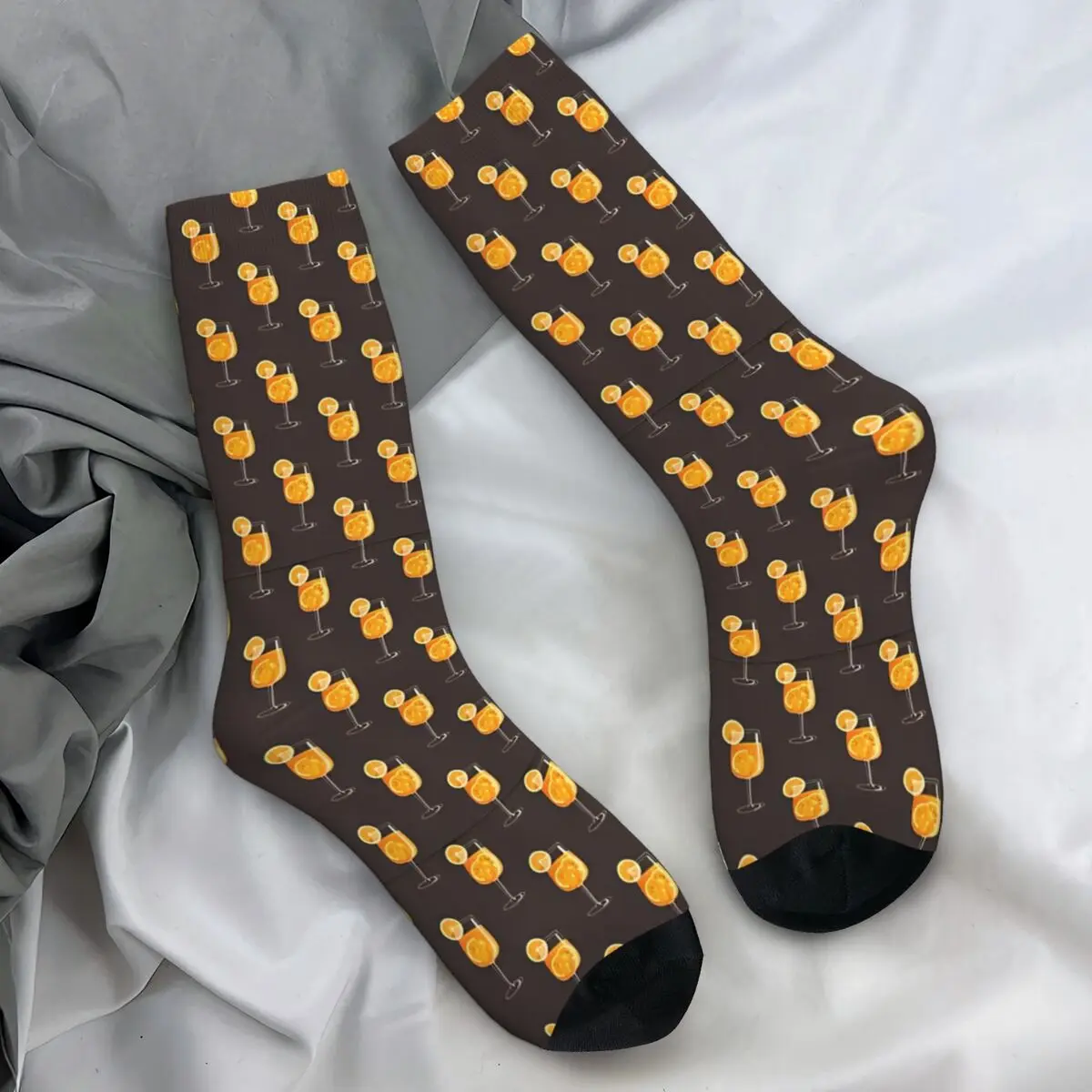 Aperols Spritz Socks Fashion Stockings Spring Anti Sweat Men Socks High Quality Pattern Outdoor Socks