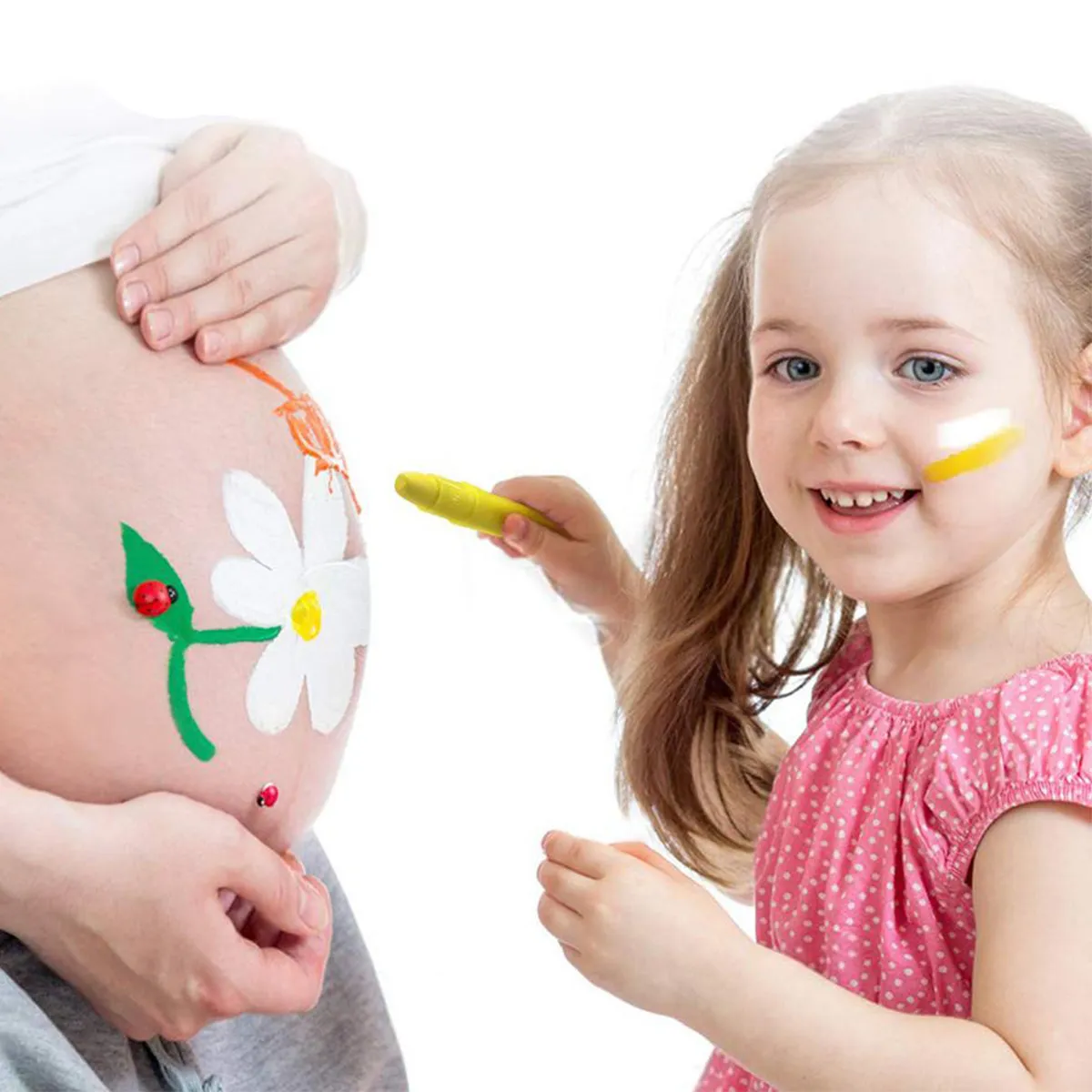 

6 Color in Crayon Pens Dark Face Washable Body Art Painting Pens Kids Halloween Party Art Supplies