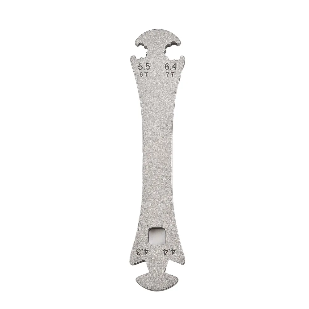 Bike Bicycle Spoke Repair Tool Practical Durable Steel Material Silver Color 90x19x4mm 4 3/4 4/5 5/6 4 Specifications