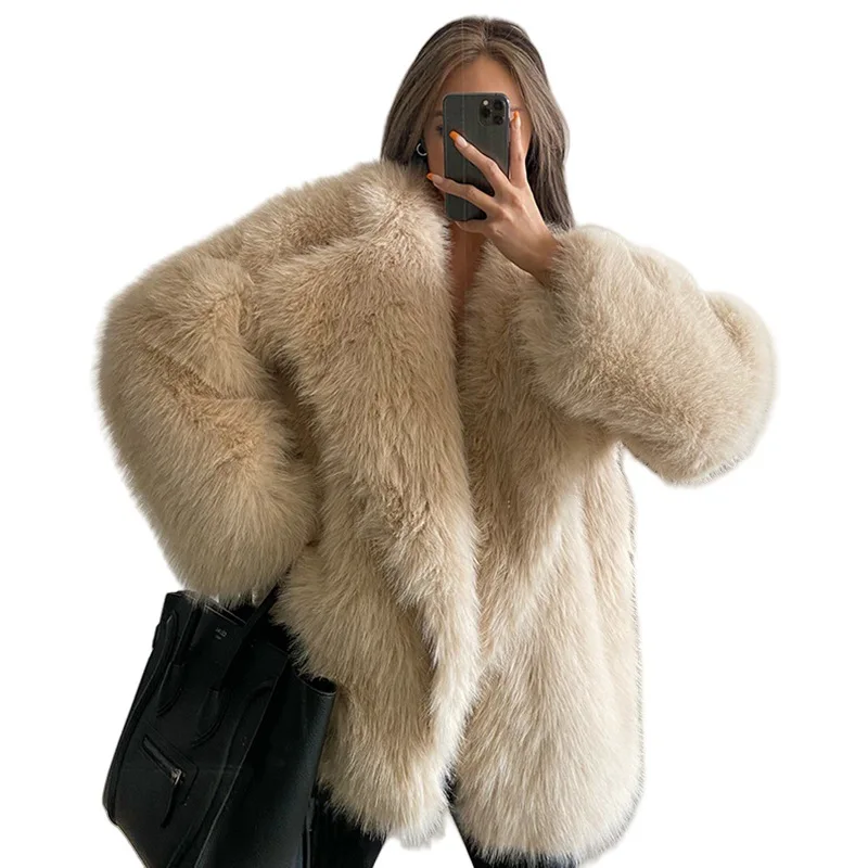 Winter Top 2025 New Fur One Fashion Winter Fur Plush Jacket Women