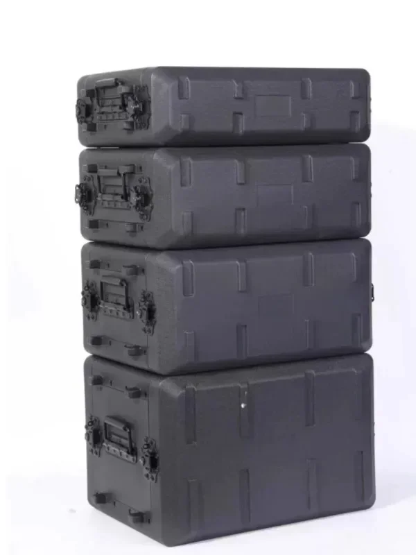 2U microphone box PE ABS microphone aviation video equipment processor plastic molding box