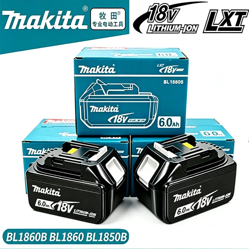 Genuine Makita 18V Li-ion Battery 5.0Ah 6.0Ah Replacement For BL1860B BL1850B BL1815 Cordless Power Tools
