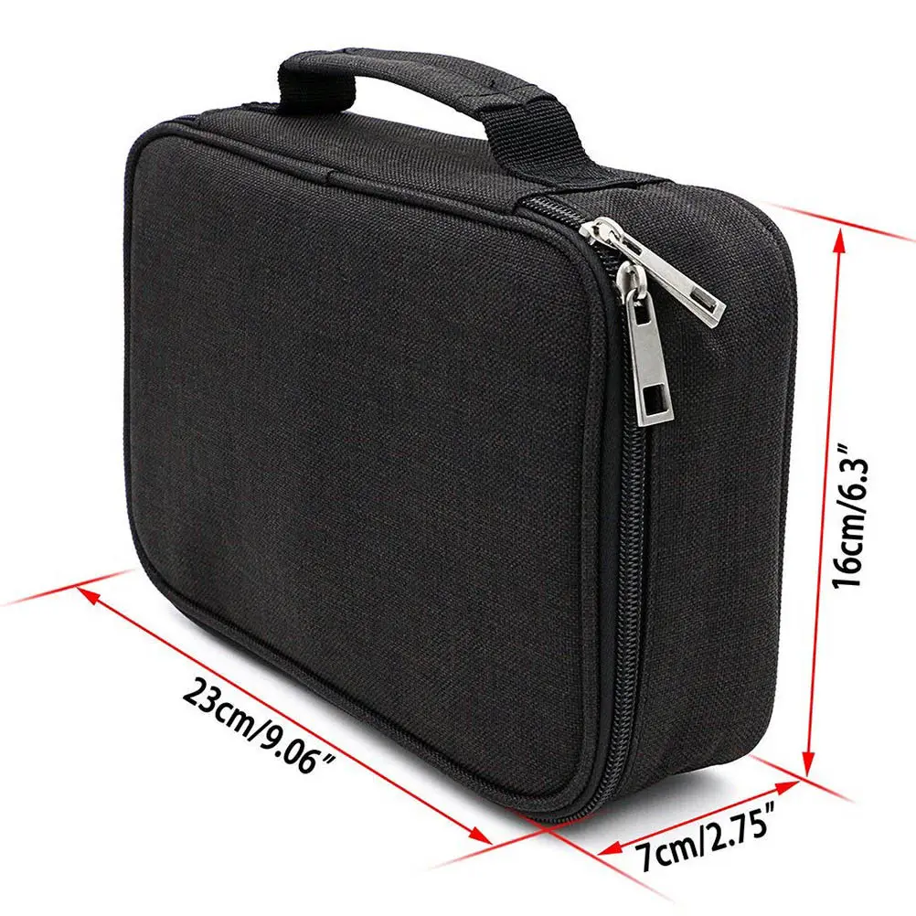 Large Capacity Colored Pencil Bag Zipper Closure 3 Individual Pencil Pages Fits Sketch Watercolor Gel Pens Markers Brushes Ideal