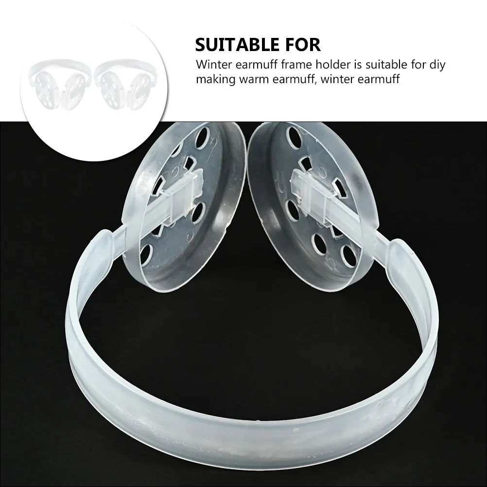 

4Pcs Plastic Earmuff Frame Holder DIY Winter Warm Ear Muff Making Rack Convenient Sturdy Useful Earmuff Frame Holder