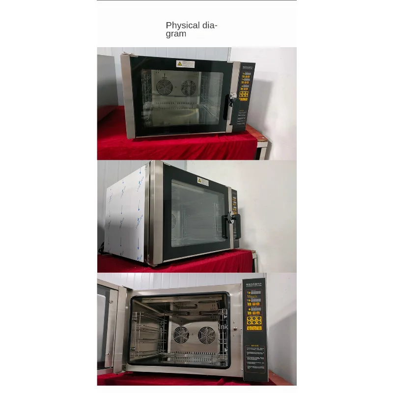 فرن كهربائي حراري تجاري متعدد الوظائف طبقتين عالي السعة فرن مشوي منزلي خبز كيك بيتزا فرن كهرباء