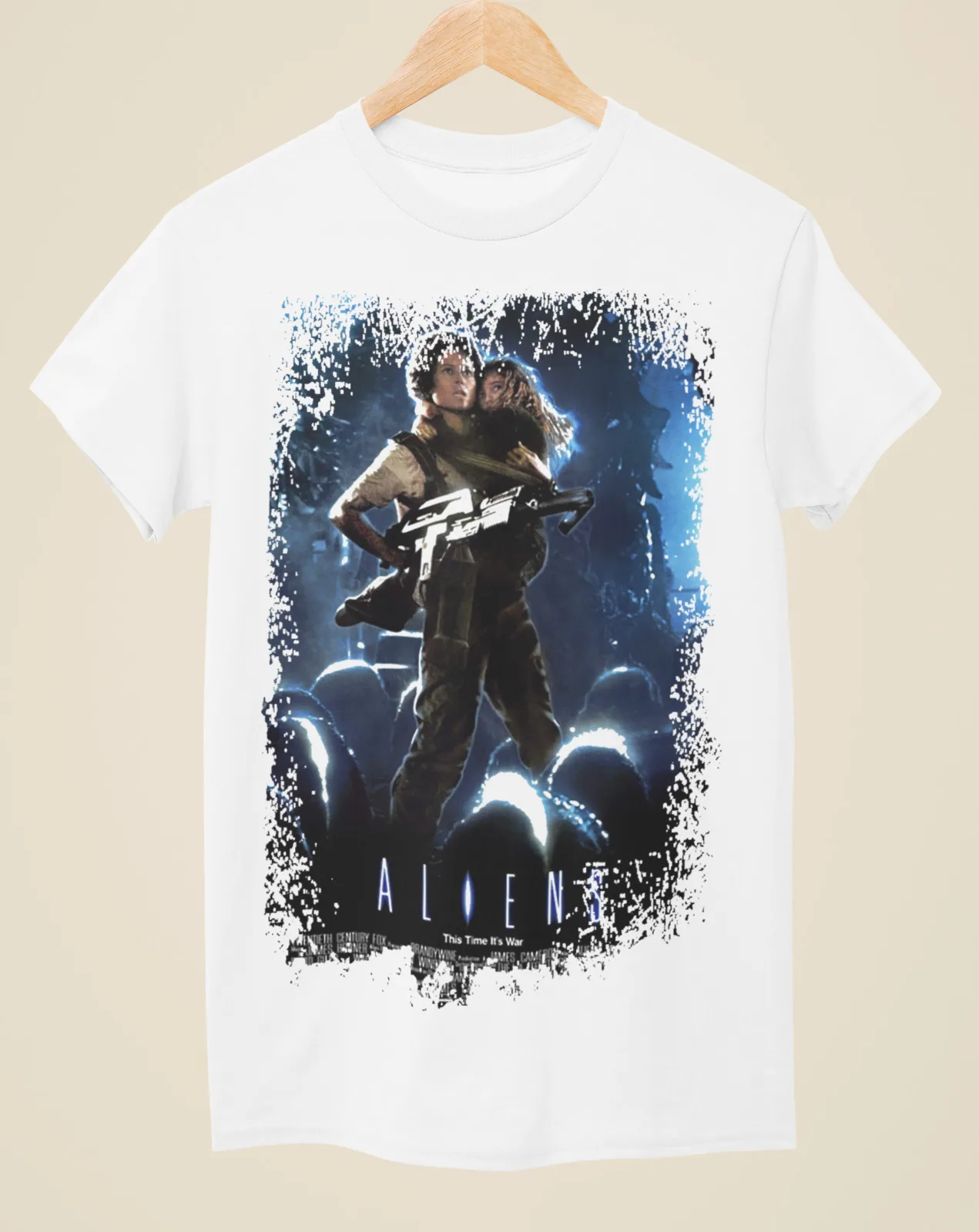 

Aliens - Movie Poster Inspired Unisex White T-Shirt